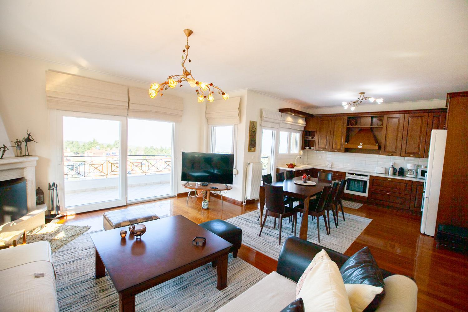 Rodon Apartment With Great View, Sauna And Jacuzzi Літохоро Екстер'єр фото